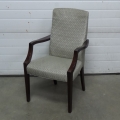 Beige Patterned High Back Guest Side Reception Chair